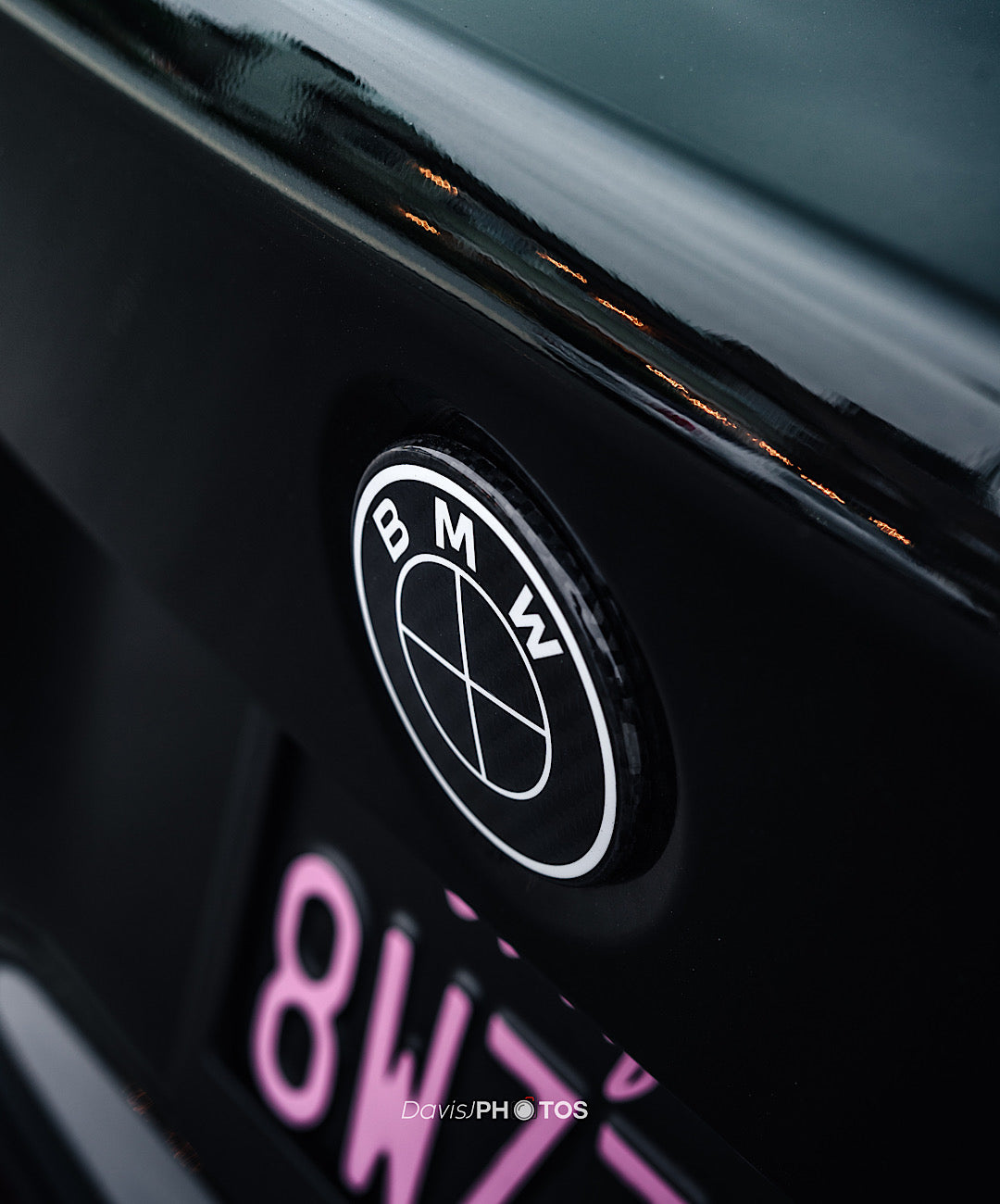 Carbon Fiber "Black and White" Hood and Trunk Emblems