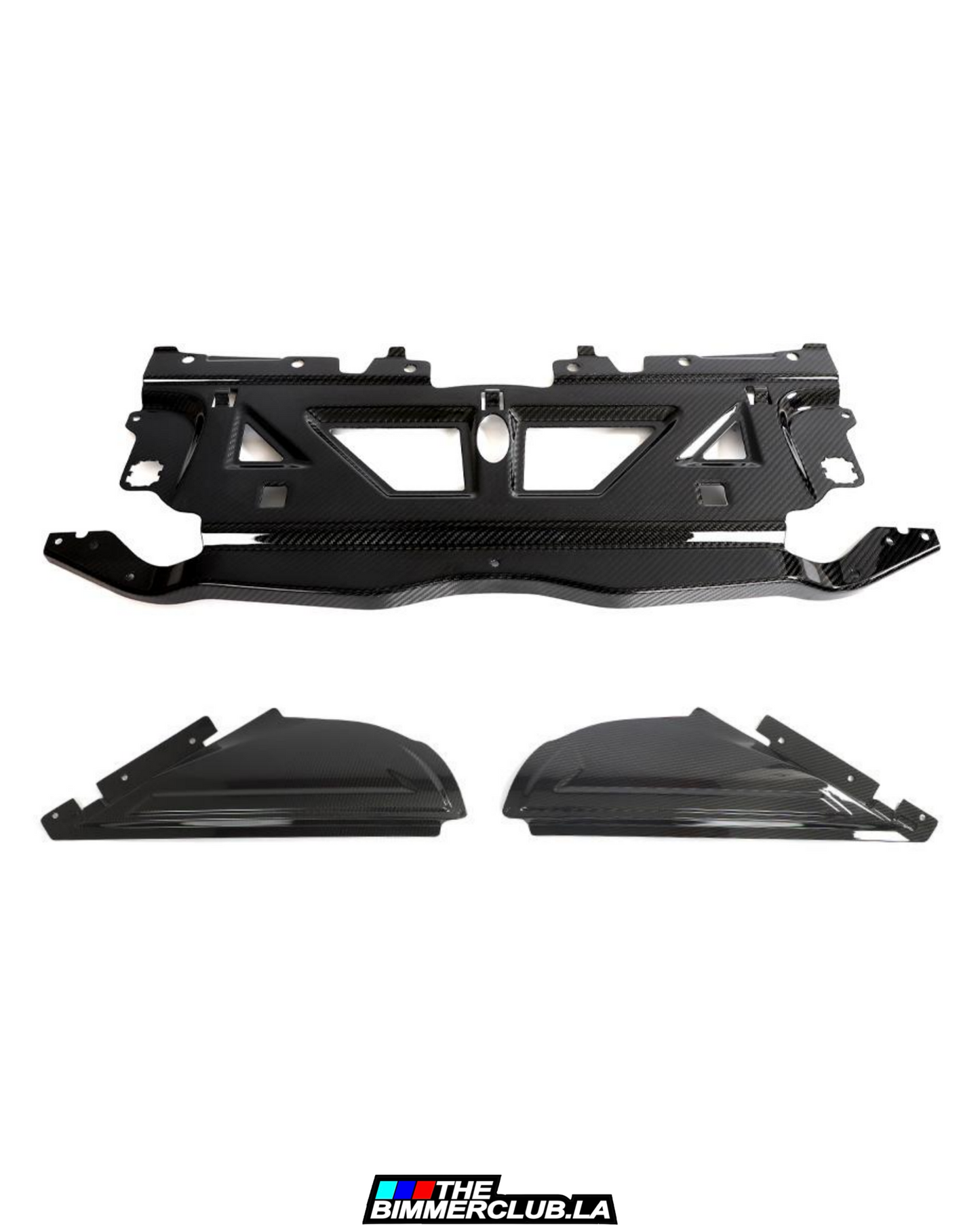 G80 / G82 / G83 Dry Carbon Fiber Radiator Support + Panel Filter Housings (3 Piece)