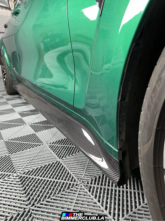 G8x M3 / M4 Dry Carbon Fiber 3D Style Side Skirt Extensions