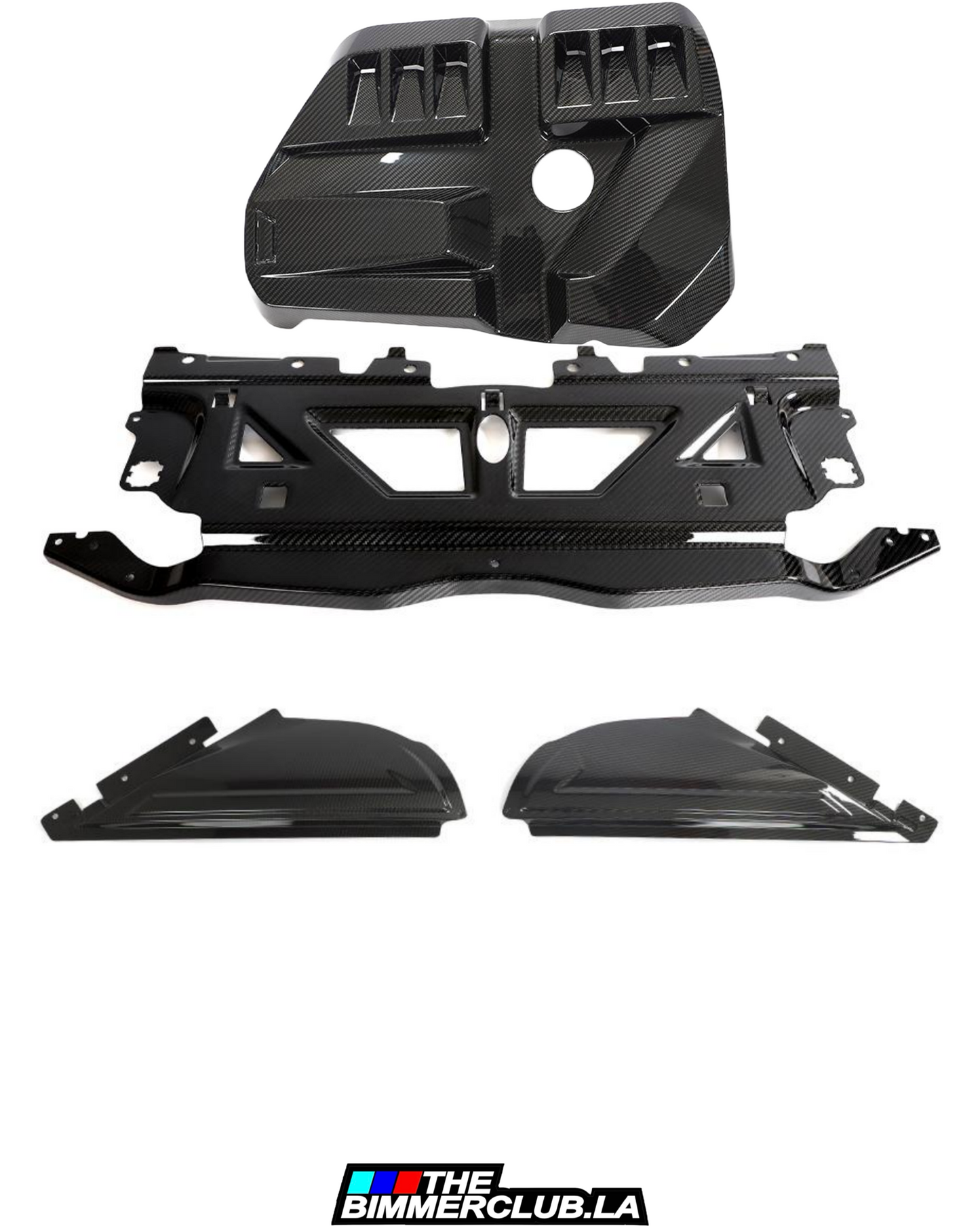 G80 / G82 / G83 Dry Carbon Fiber Radiator Support + Panel Filter Housings (3 Piece)