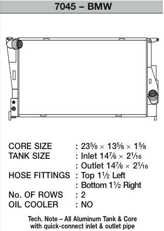 CSF High-Performance N54 Radiator (Manual Trans)