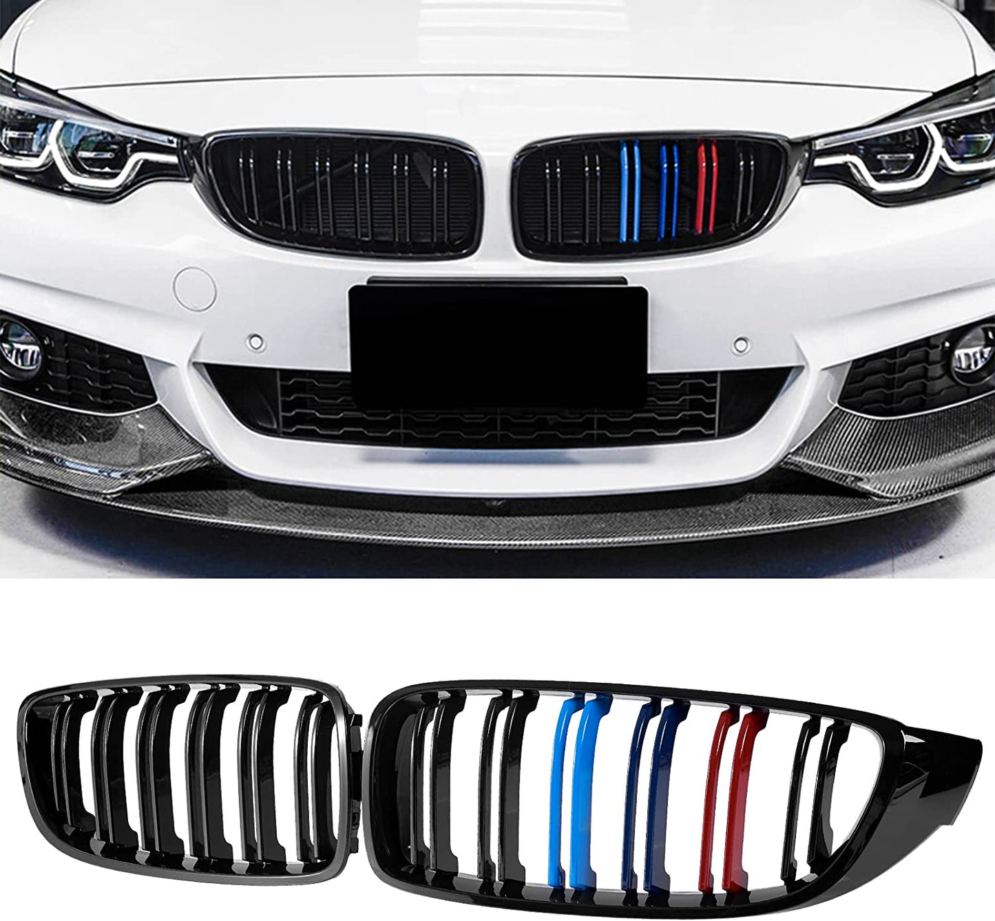 F32 / F33 / F36 / F80 / F82 / F83  - F8x Style Grilles (M Colored Slats)