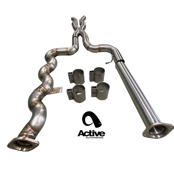 Active Autowerke G80/G82 M3/M4 Signature Equal Length mid-pipe with G-brace