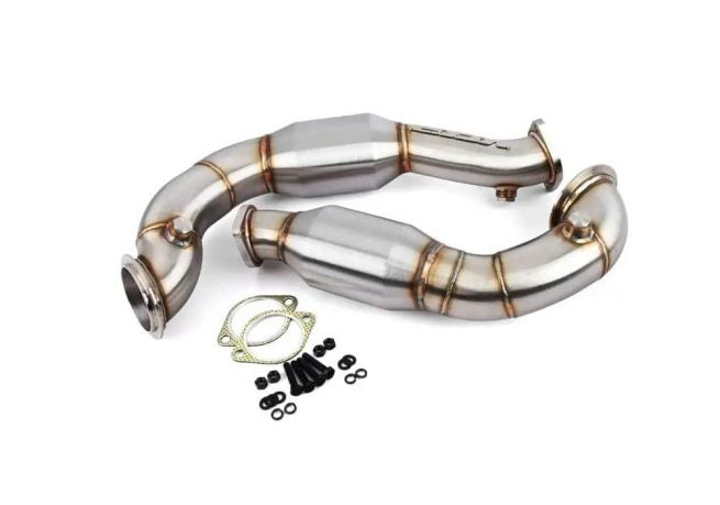 VRSF 3" Cast Stainless Steel Catless Downpipes N54 V2 2007 - 2010 BMW 335i / 2008 - 2012 BMW 135i